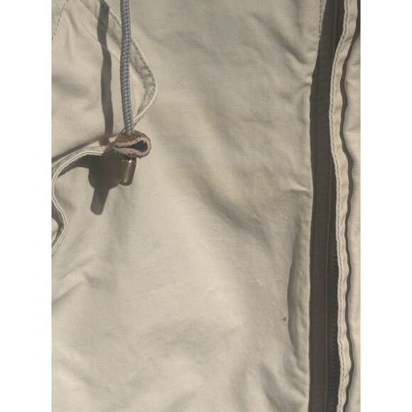 90s VTG BANANA REPUBLIC SAFARI Khaki Jacket Leather Trim Men's LG 100% Cotton - Picture 3 of 15